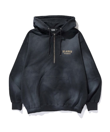 HALF ZIP UP HOODED SWEATSHIRT