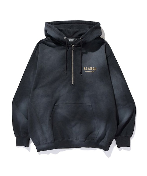 HALF ZIP UP HOODED SWEATSHIRT