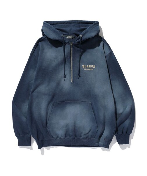 HALF ZIP UP HOODED SWEATSHIRT