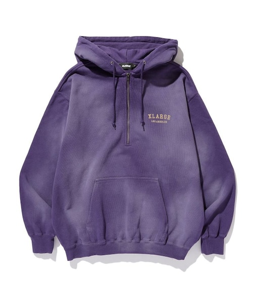 HALF ZIP UP HOODED SWEATSHIRT