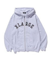 CAMO PATCH ZIP UP HOODED SWEATSHIRT