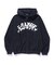 DISTORTED LOGO ZIP UP HOODED SWEATSHIRT
