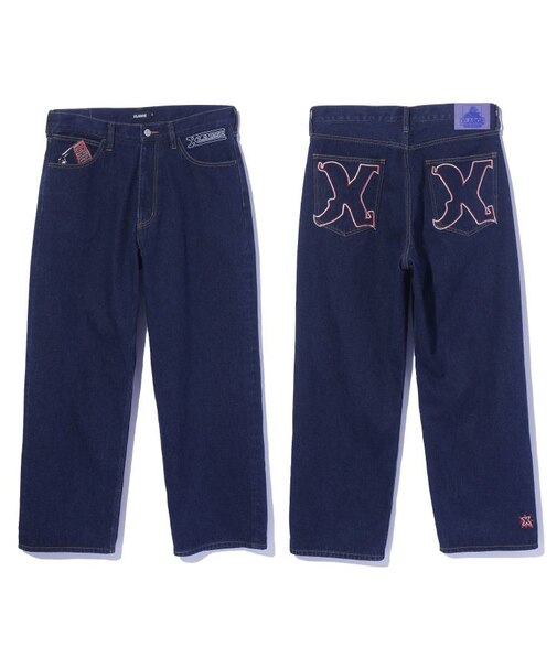 EMBROIDERED DENIM PANTS