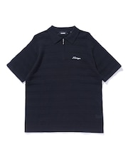 STRIPED KNIT POLO SHIRT