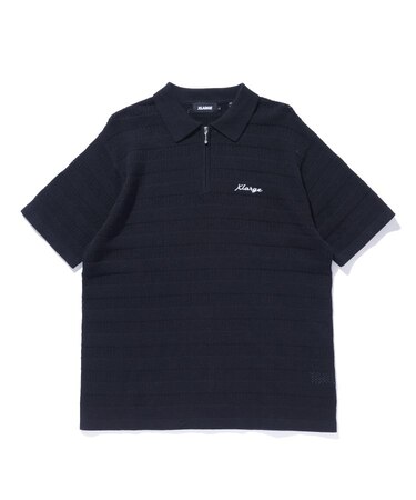 STRIPED KNIT POLO SHIRT