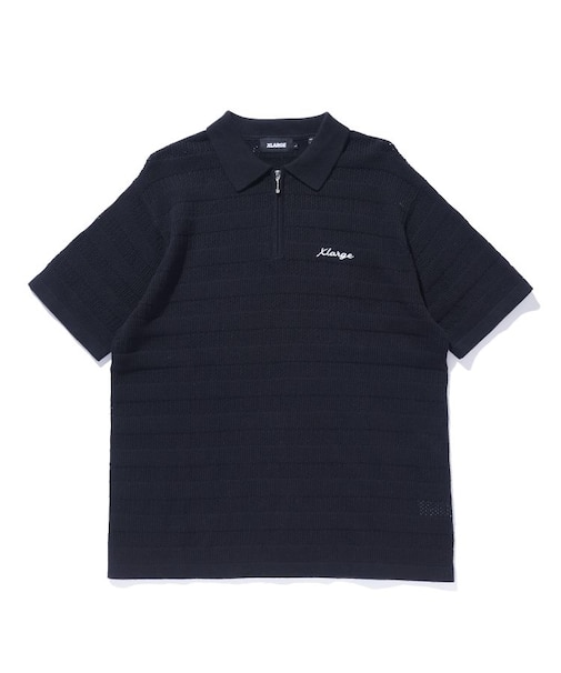 STRIPED KNIT POLO SHIRT