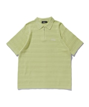 STRIPED KNIT POLO SHIRT