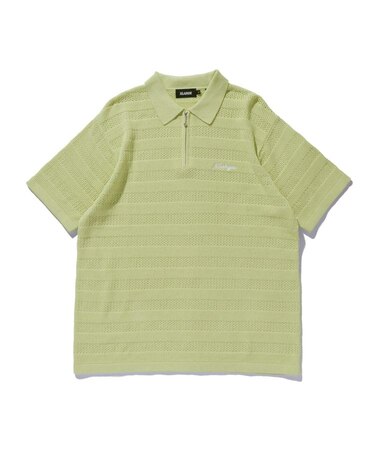 STRIPED KNIT POLO SHIRT