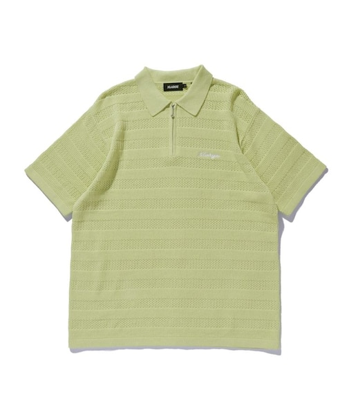 STRIPED KNIT POLO SHIRT