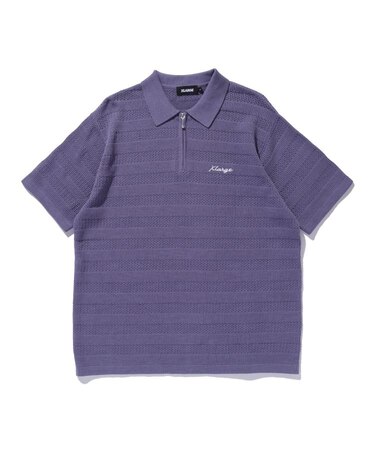 STRIPED KNIT POLO SHIRT