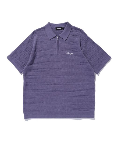 STRIPED KNIT POLO SHIRT