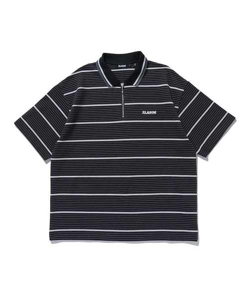 STRIPE ZIP POLO SHIRT｜エクストララージの通販｜&mall（アンドモール