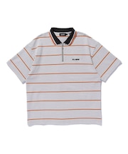 STRIPE ZIP POLO SHIRT