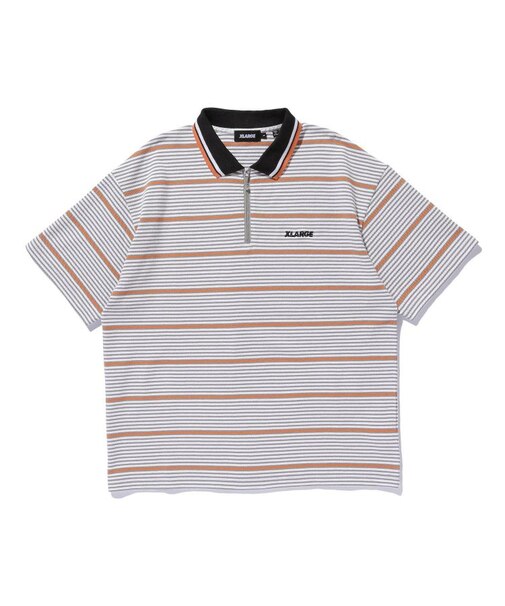 STRIPE ZIP POLO SHIRT