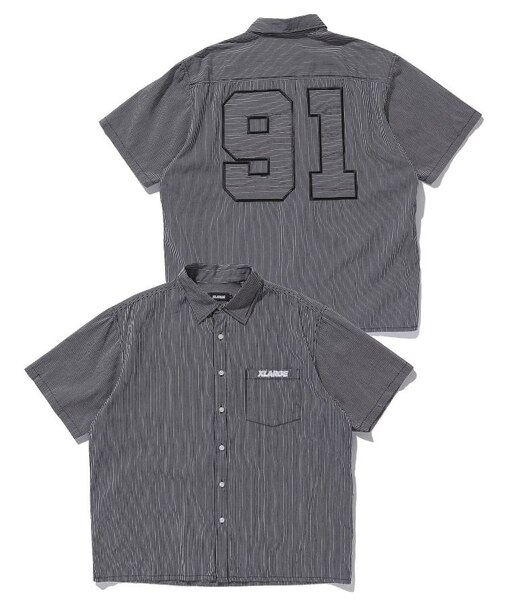 PIN STRIPE WORK S/S SHIRT