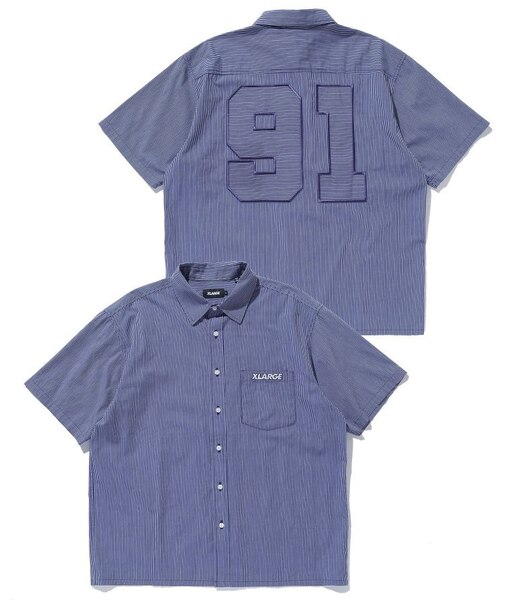 PIN STRIPE WORK S/S SHIRT