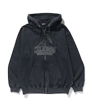 WASHED SLANTED OG ZIP HOODED SWEATSHIRT