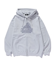 WASHED SLANTED OG ZIP HOODED SWEATSHIRT