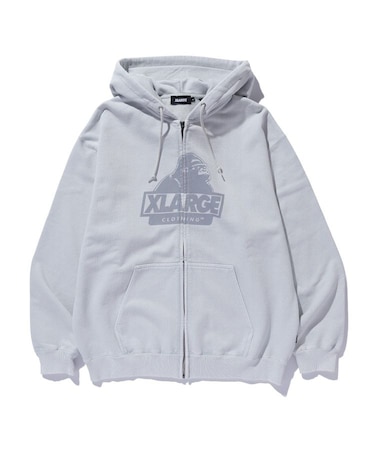 WASHED SLANTED OG ZIP HOODED SWEATSHIRT