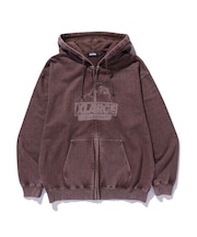 WASHED SLANTED OG ZIP HOODED SWEATSHIRT