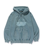 WASHED SLANTED OG ZIP HOODED SWEATSHIRT