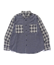 PLAID PANEL L/S SHIRT