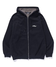 DOUBLE LAYERED ZIP HOODED SWEATSHIRT