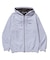 DOUBLE LAYERED ZIP HOODED SWEATSHIRT