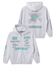 MULTI LOGO ZIP HOODED SWEATSHIRT