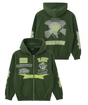 MULTI LOGO ZIP HOODED SWEATSHIRT