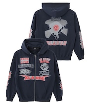 MULTI LOGO ZIP HOODED SWEATSHIRT