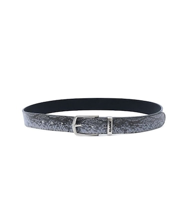 SNAKE PATTERN LEATHER BELT