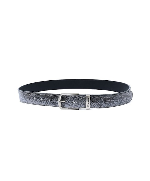 SNAKE PATTERN LEATHER BELT