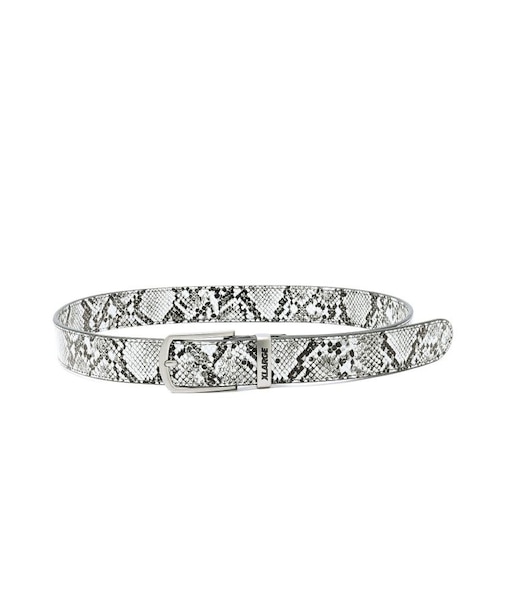 SNAKE PATTERN LEATHER BELT