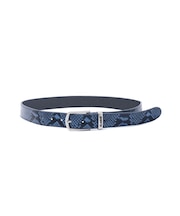 SNAKE PATTERN LEATHER BELT