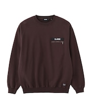 ZIP POCKET CREWNECK SWEATSHIRT