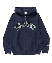 XLARGE x Champion REVERSE WEAVE ZIP HOODED SWEATSHIRT