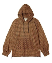 RETRO PATTERN MESH HOODIE
