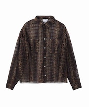 PLEATED SHEER SHIRT