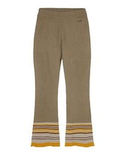 PARTIAL STRIPE KNIT PANTS