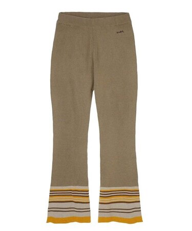 PARTIAL STRIPE KNIT PANTS