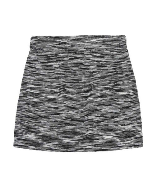 MELANGE KNIT MINI SKIRT