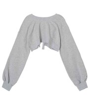 OVAL LOGO 2WAY CROPPED SWEAT TOP
