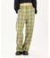 PLAID STRAIGHT LEG PANTS