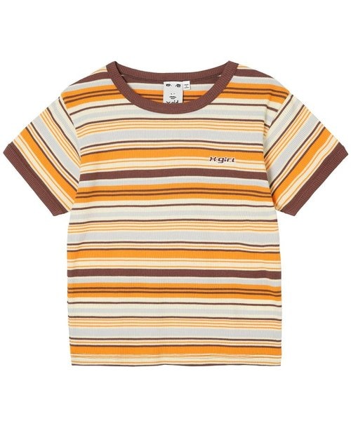 STRIPED RINGER S/S TEE｜エックスガールの通販｜&mall（アンドモール