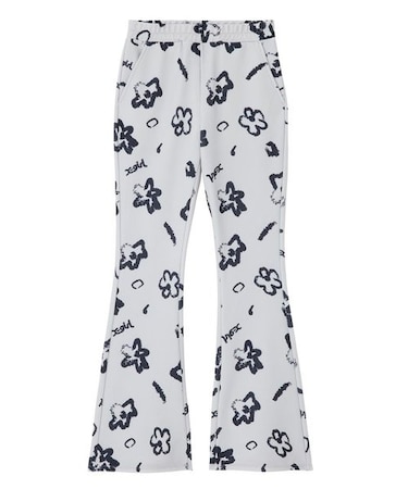 HANDWRITTEN FLOWER JERSEY FLARE PANTS