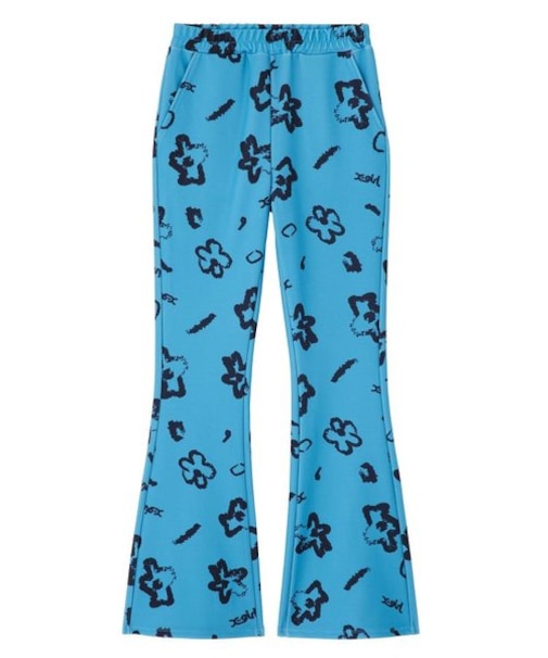 HANDWRITTEN FLOWER JERSEY FLARE PANTS