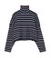 STRIPED HIGH NECK KNIT TOP