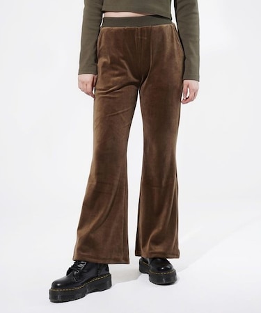 VELOUR FLARE PANTS