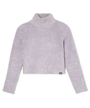 GLITTERY HIGH NECK KNIT TOP